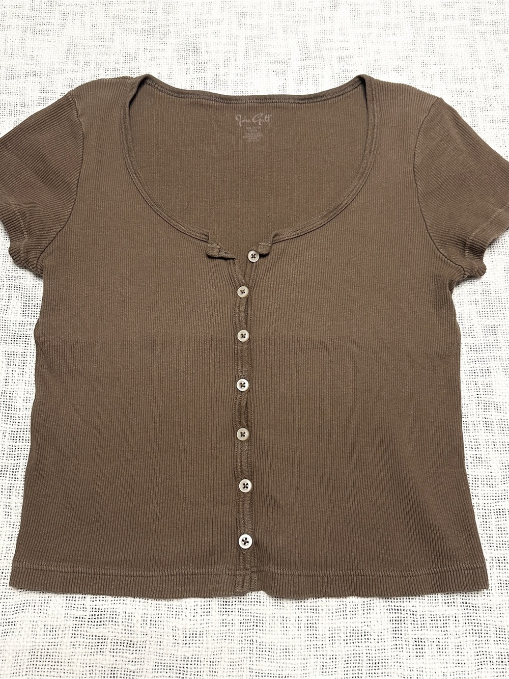 John Galt/Brandy Melville Ribbed Zelly Top - Brown π§Έ One Size